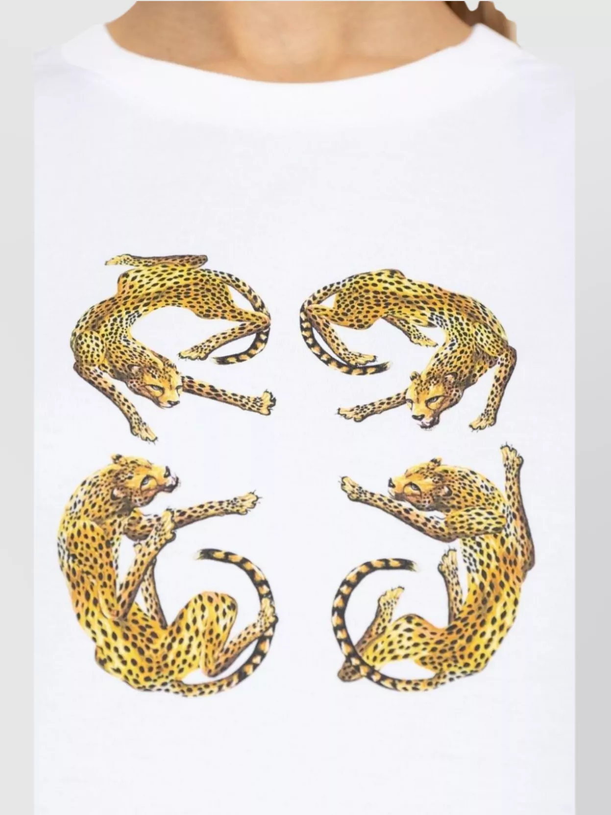 Givenchy Crew Neck Leopard Print Top