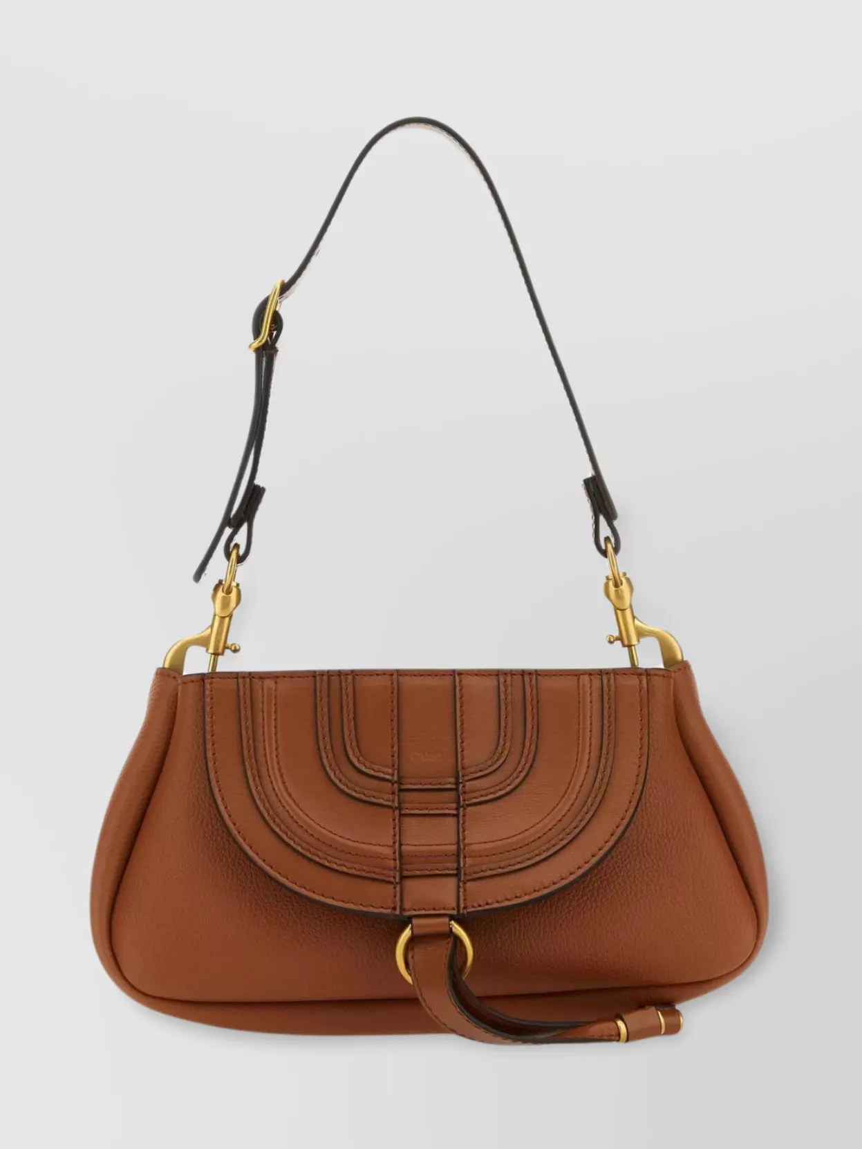 Shop Chloé Brown Leather Small Marcie Clutch