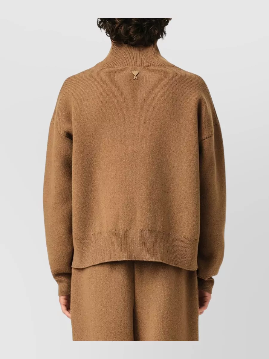 Ami Paris Wool High-Neck Sweater