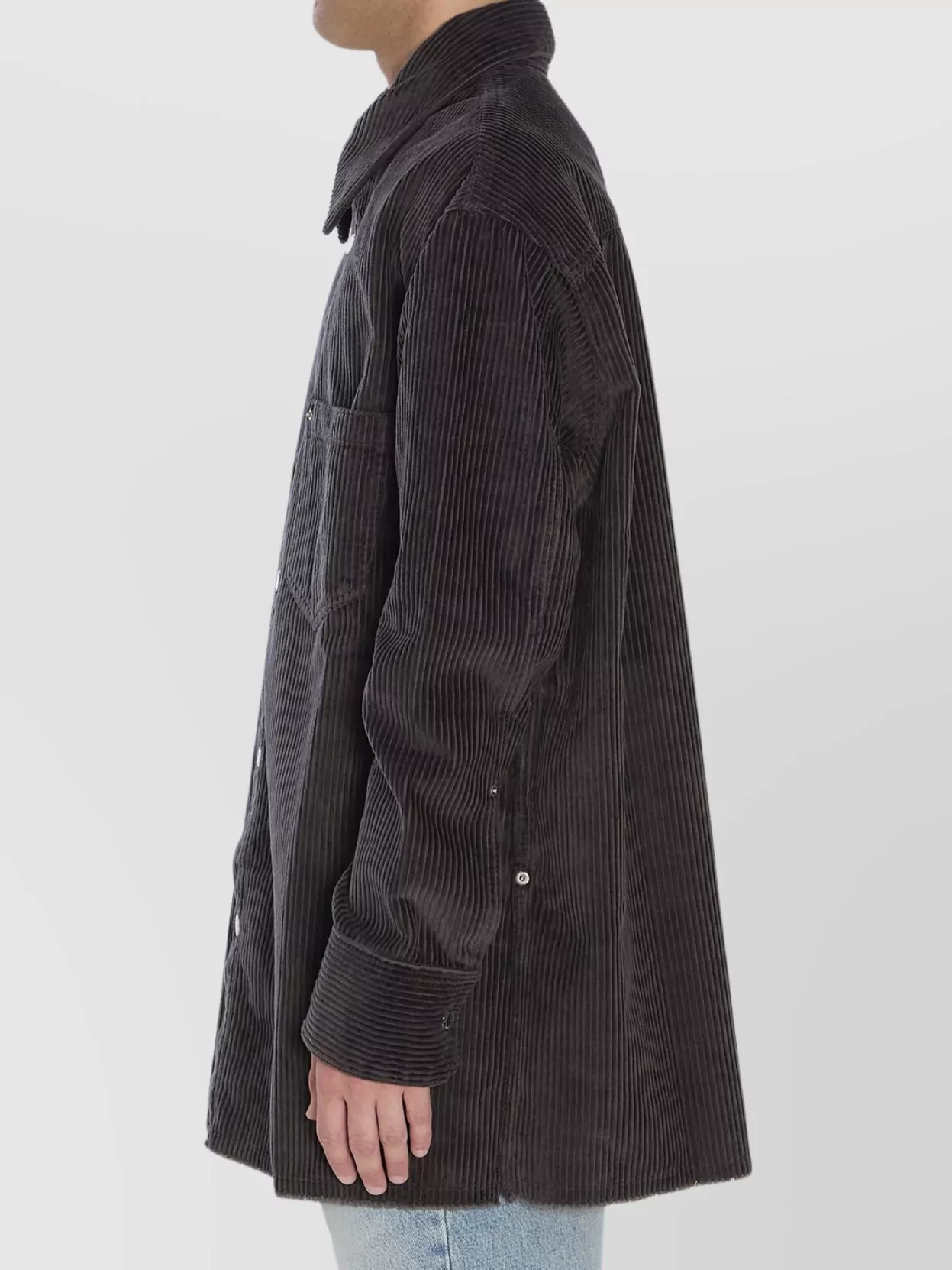 Ami Paris Oversized Corduroy Shirt Patch Pocket