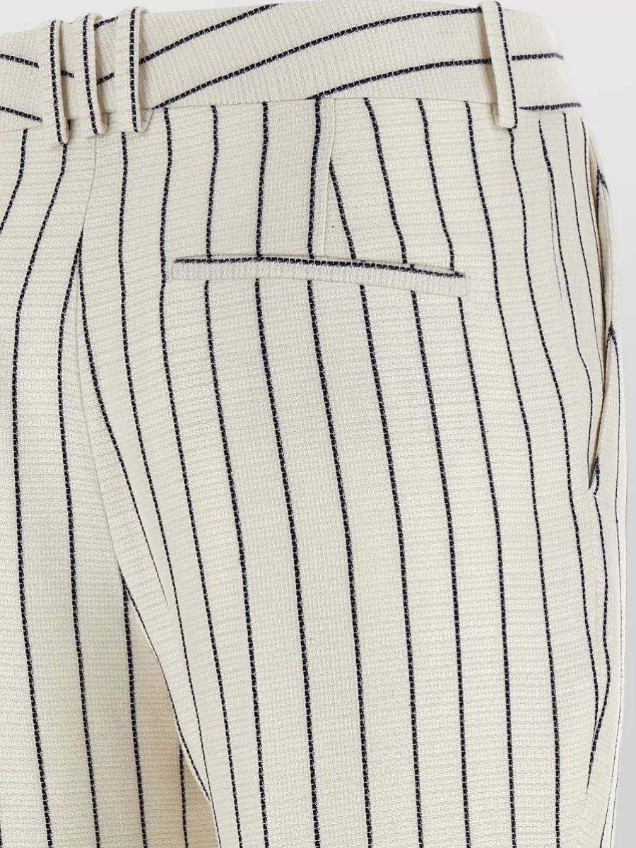 Balmain Striped Straight Trousers