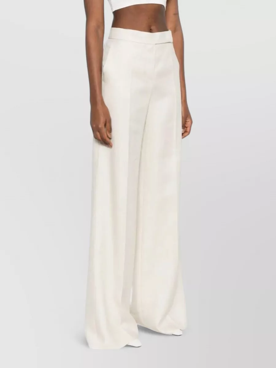 Max Mara Linen High-Rise Wide-Leg Trousers