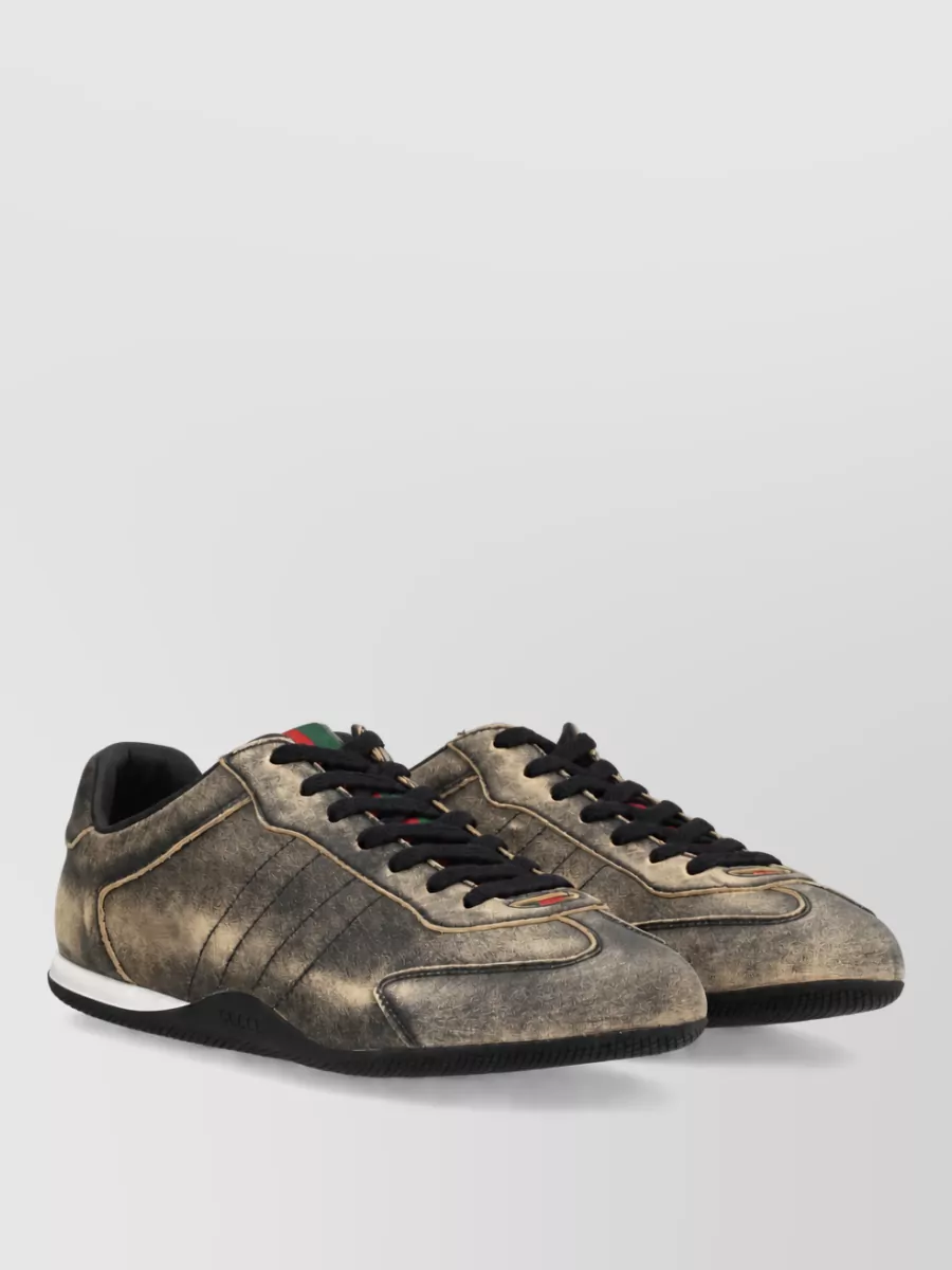 Gucci Leather Low-Top Sneakers