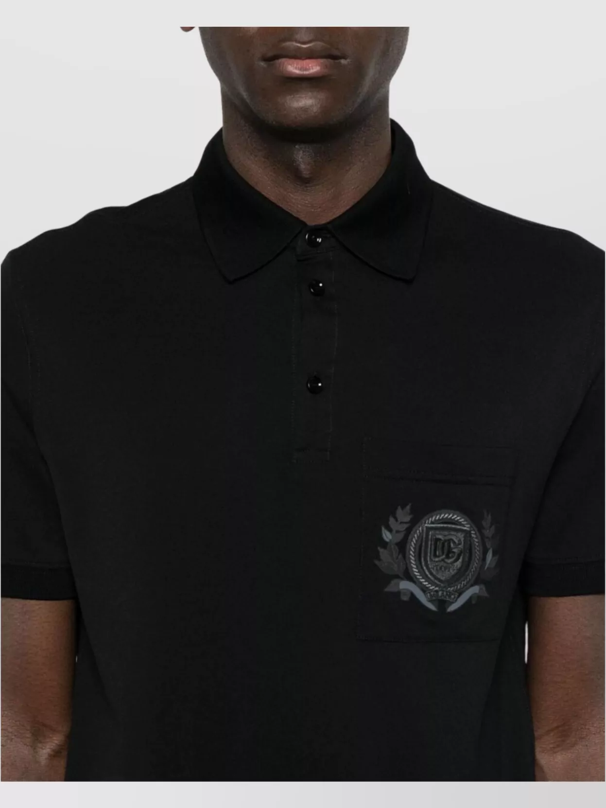 Dolce&Gabbana Logo Patch Pocket Polo Shirt