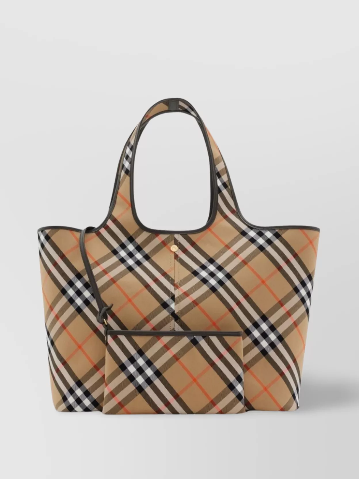 Burberry Media Check Tote Bag