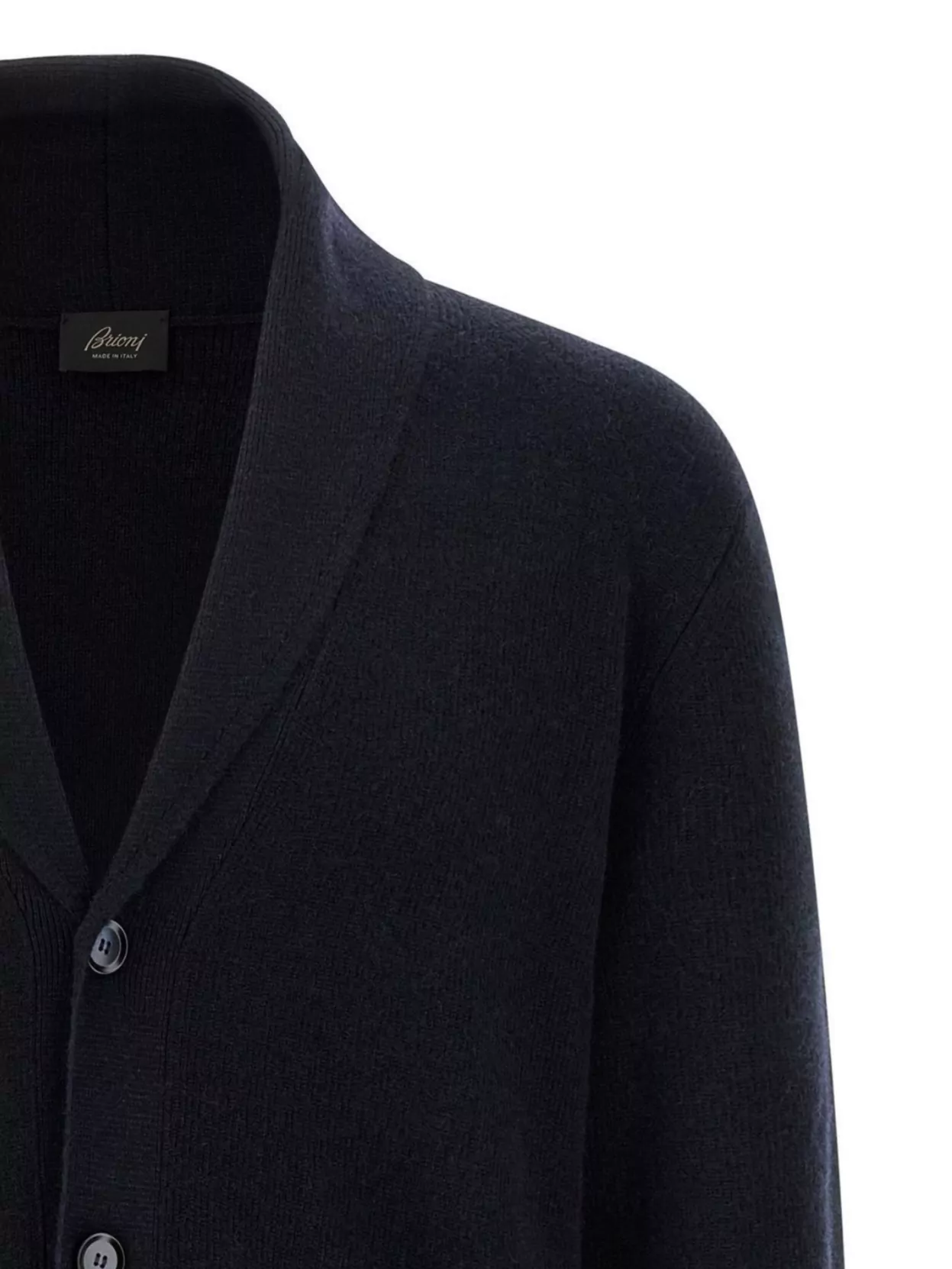 Brioni Ribbed And Braid Cardigan Sweaters And Cardigans Blue In Blue