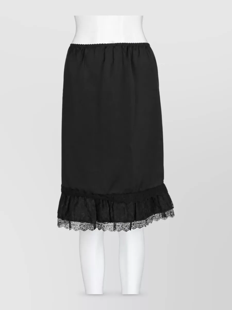 Ganni Satin Ruffled Skirt