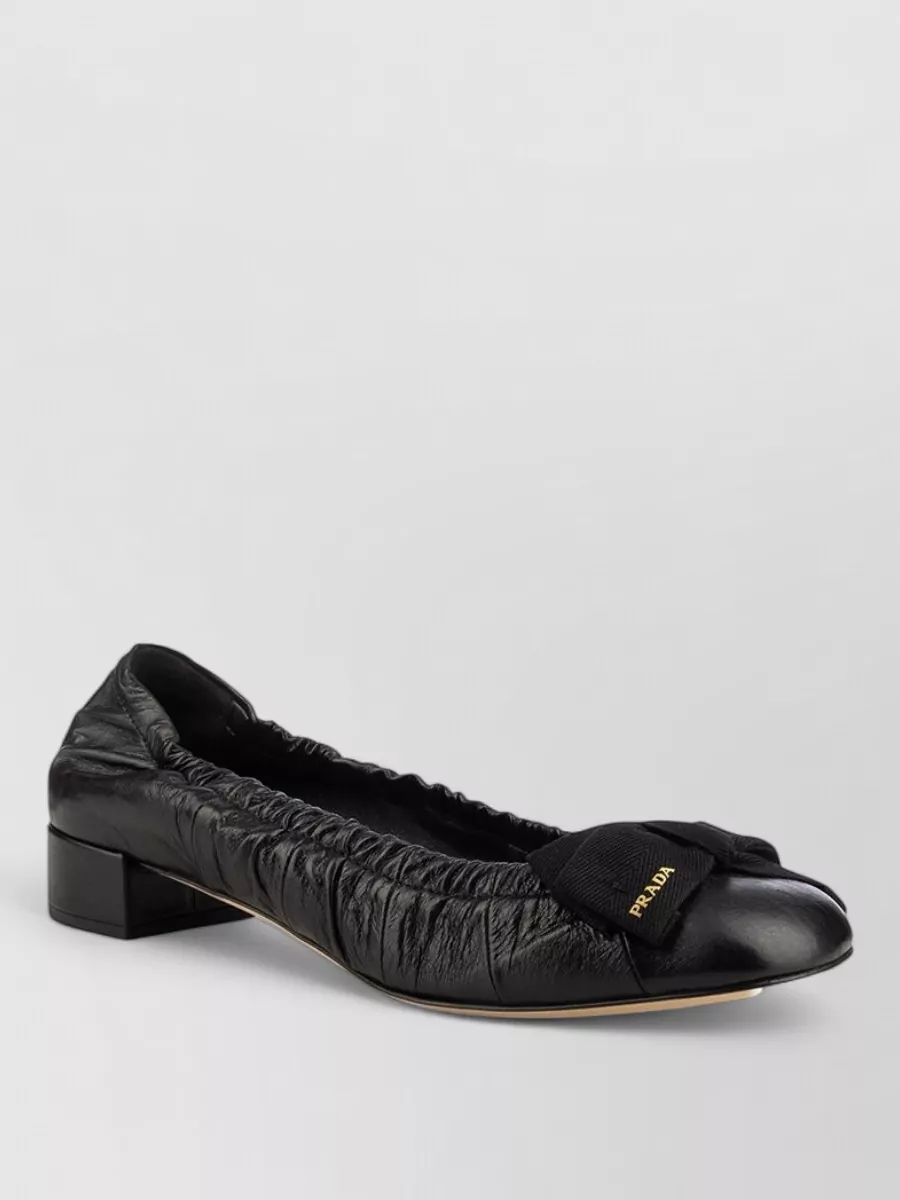 Prada Leather Ballerina Shoes