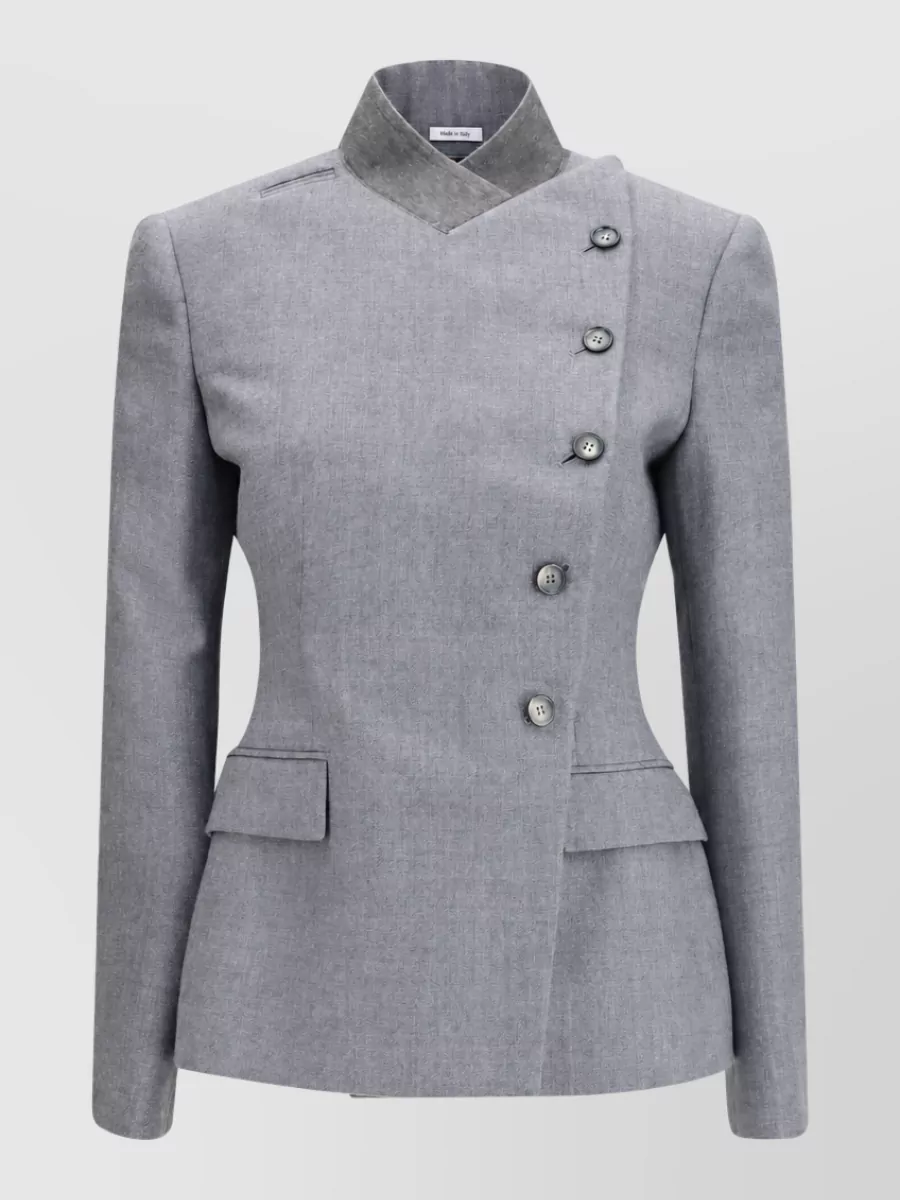 Alexander McQueen Pinstripe slim-fit single-breasted suit jacket
