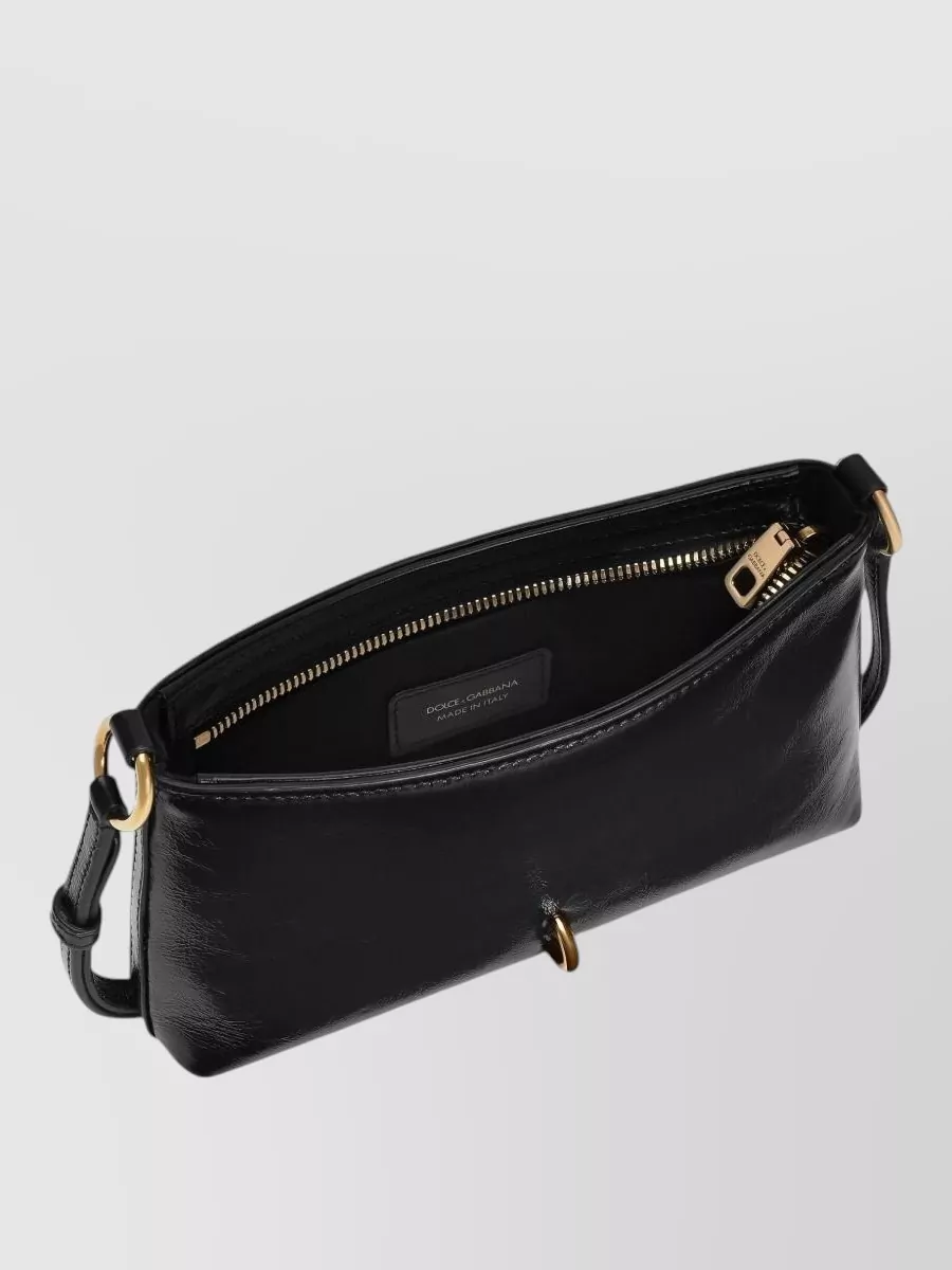 Dolce&Gabbana Calfskin Shoulder Bag Front Lock Detail