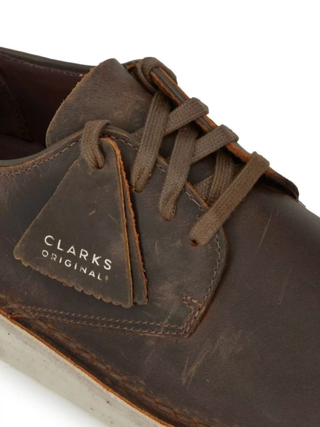 Clarks Round Toe Leather Loafers