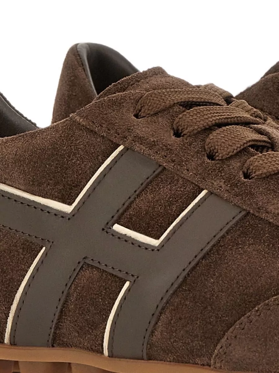 Hogan Suede Leather Lace-Up Sneakers