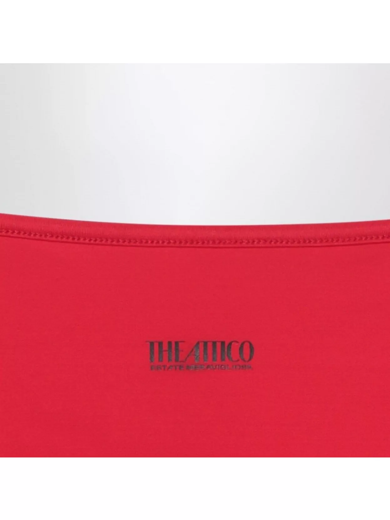 Attico Adjustable Strap Triangle Bikini Set In Red