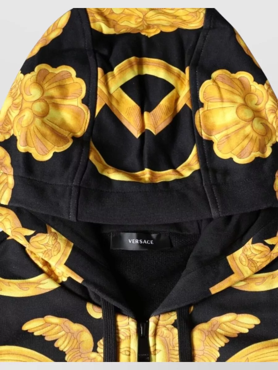 Versace Cotton Printed Hooded Jacket