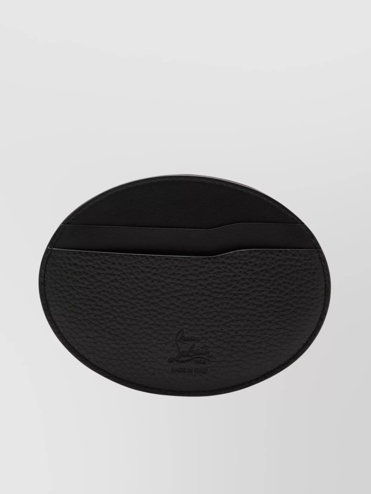 Christian Louboutin Circular Mooncrest Card Holder In Black