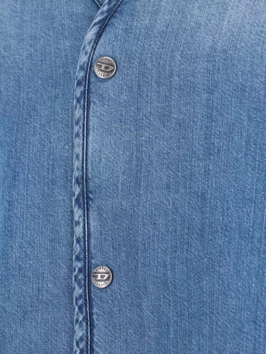 Diesel Graphic Print Long Sleeves V Neck Shirt