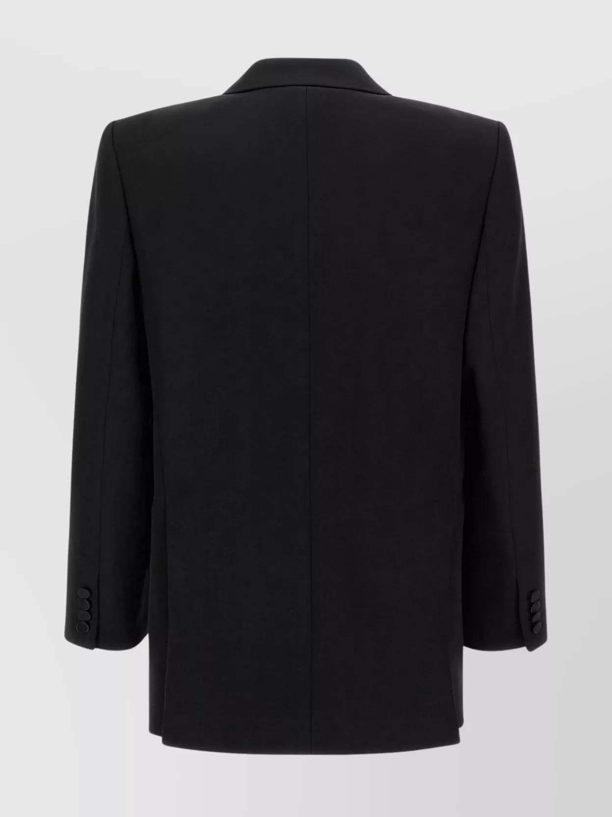 Saint Laurent Oversized Single-breasted Tuxedo Blazer In Black