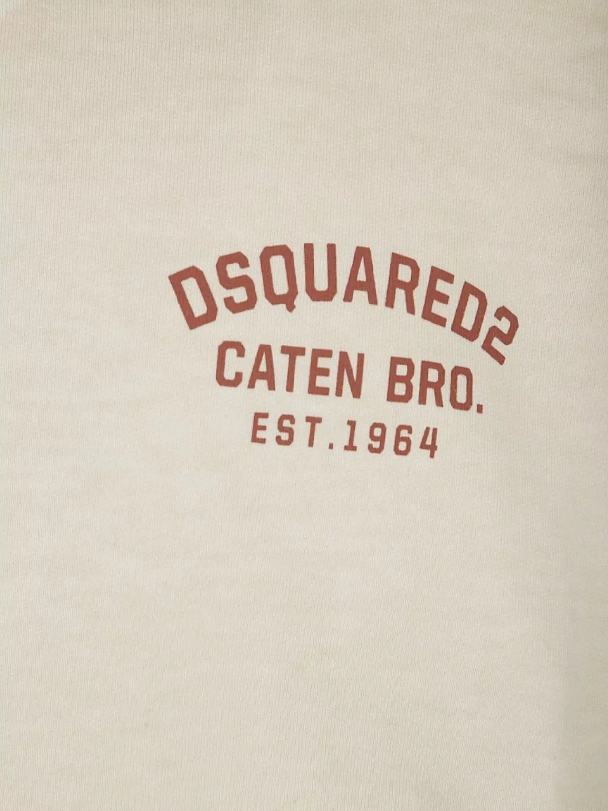 Dsquared2 Oversized Crewneck Cotton Sweatshirt Patches In Neutral