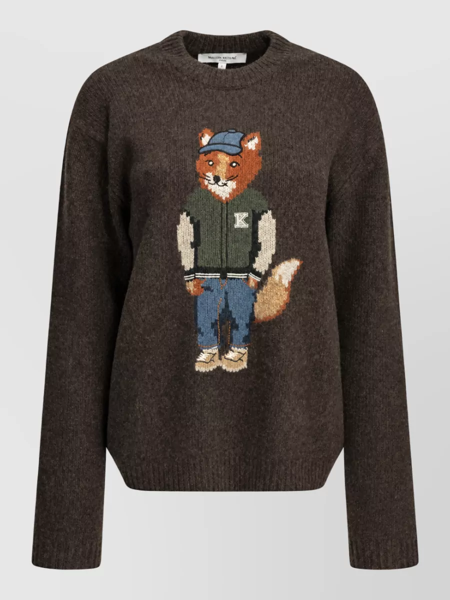 Maison Kitsuné crew-neck wool jumper