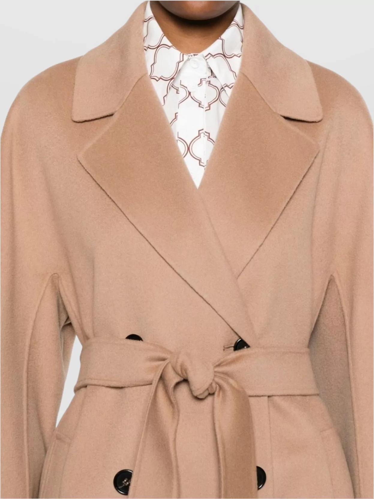 S Max Mara Straight Belted Double-Breasted Coat