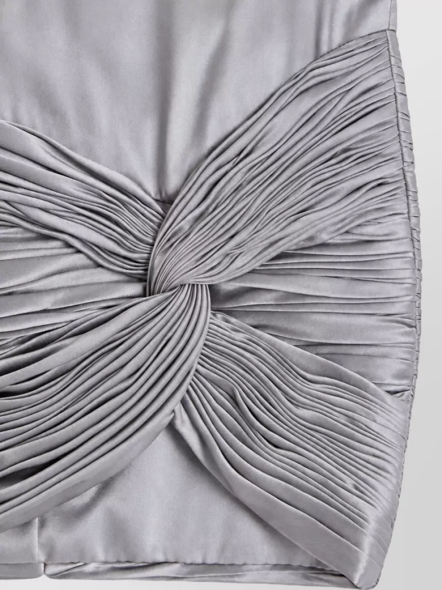 Valentino Satin Draped Knotted Skirt