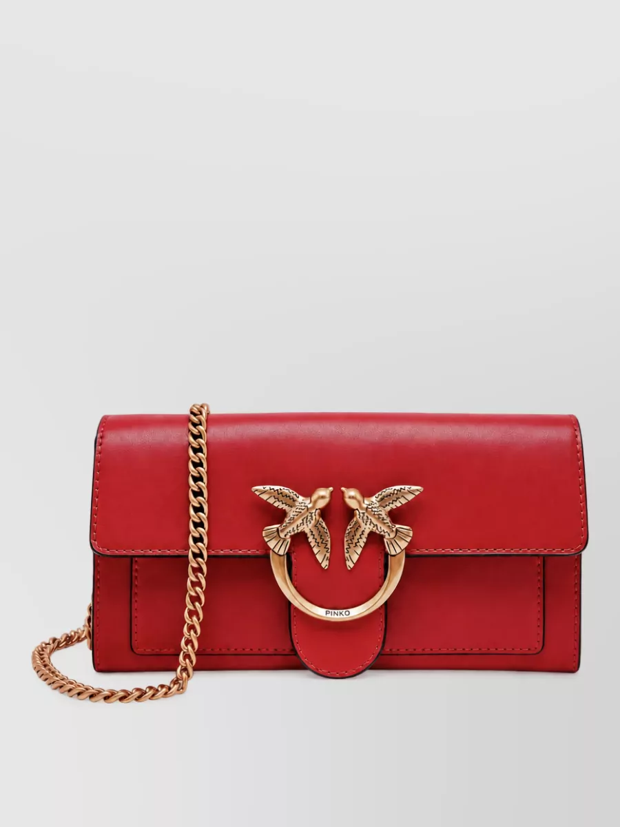 Pinko Love Bag One Leather Clutch Bag