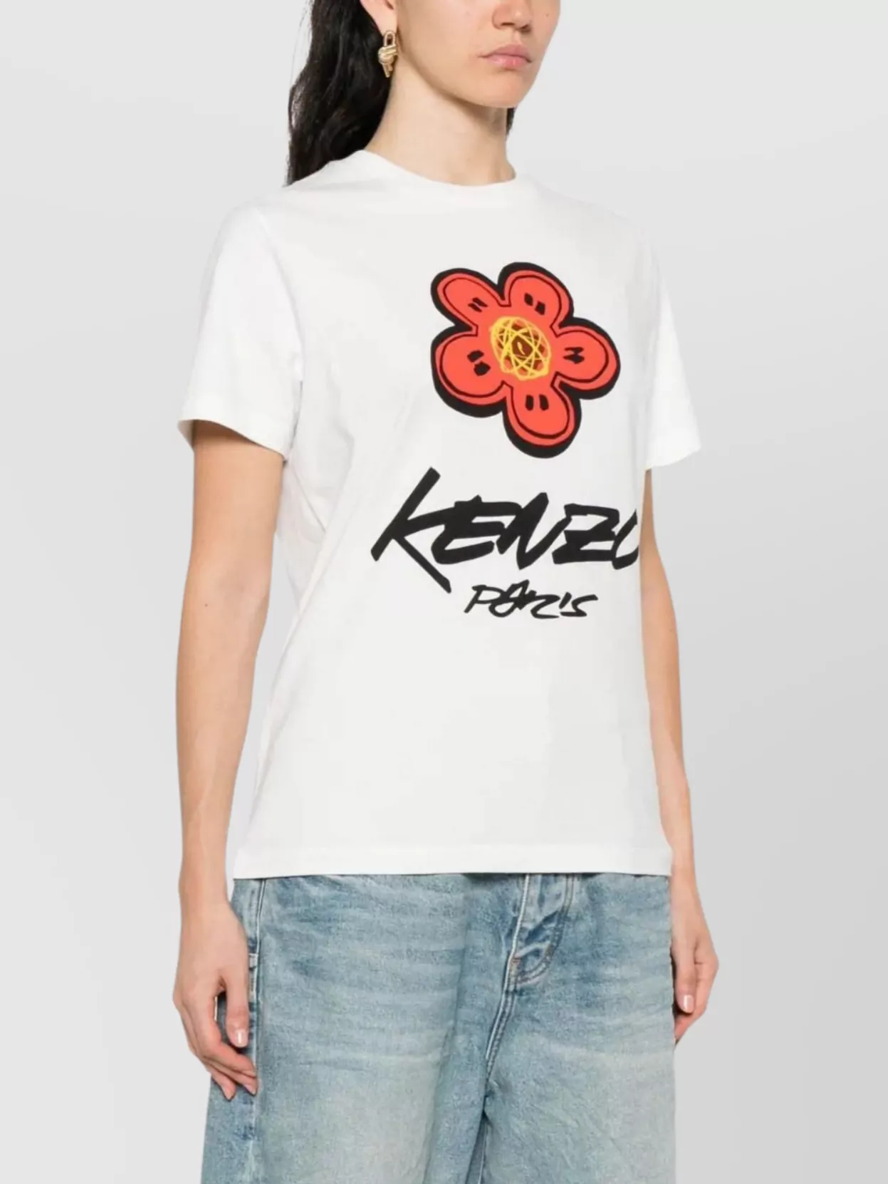 Kenzo Graphic Print Crewneck Short Sleeve T-shirt