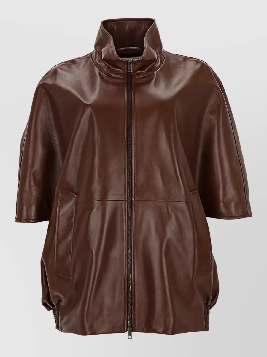 Balenciaga Leather Oversized Coat