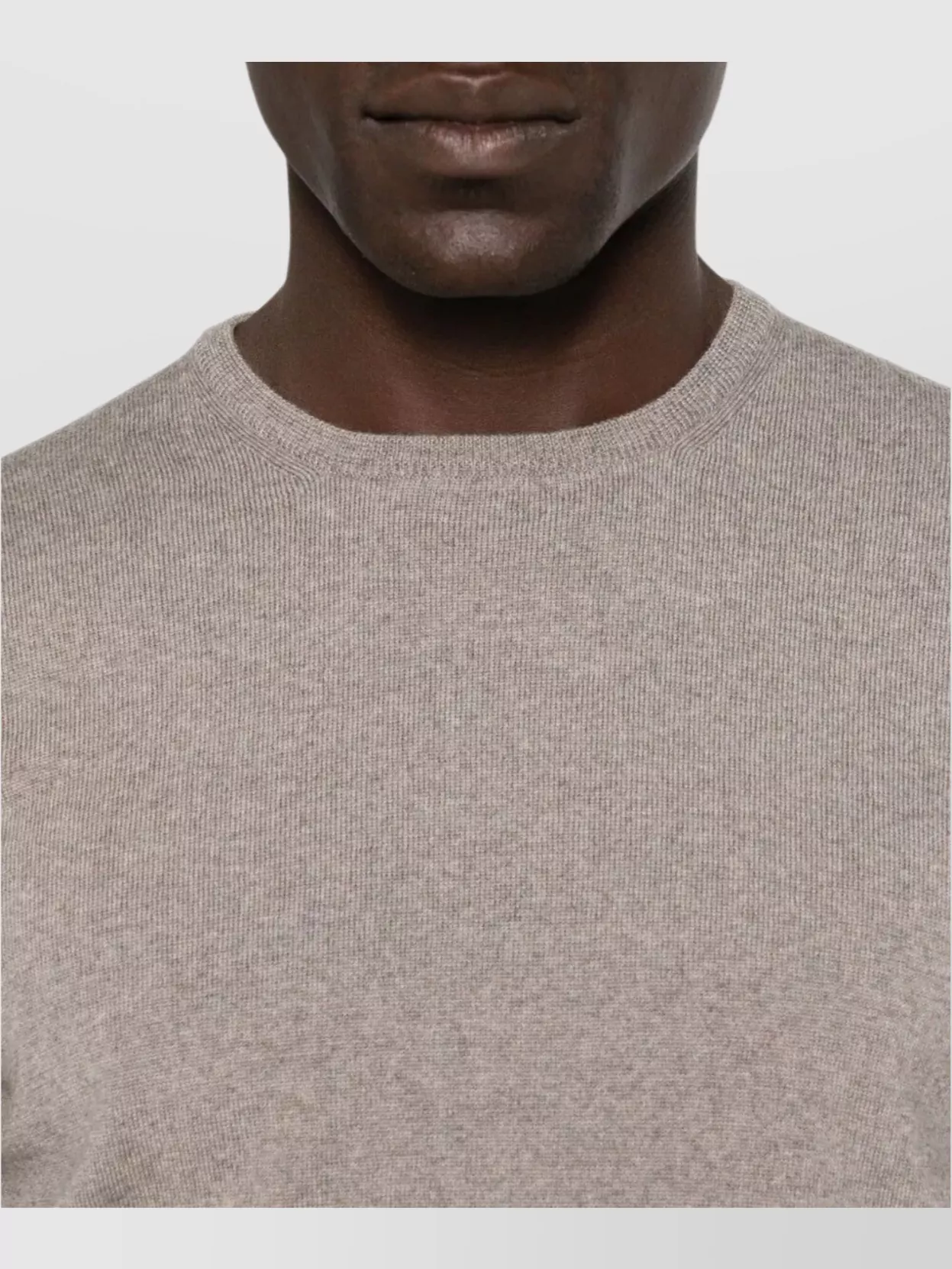 Tagliatore Ribbed Hem Long Sleeve Crew Neck Sweater