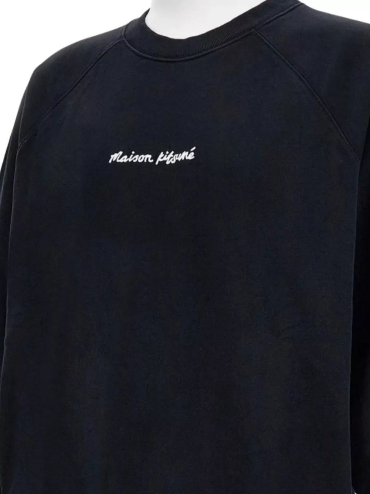 Maison Kitsuné Large Fit Sweatshirt Featuring Logo Embroidery