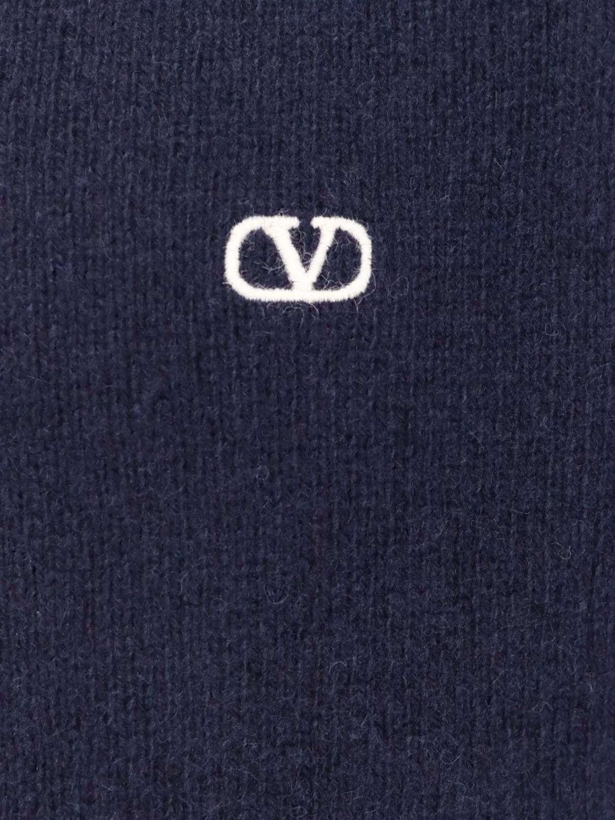 Valentino Shetland Wool Crewneck Jumper With Vlogo Embroidery