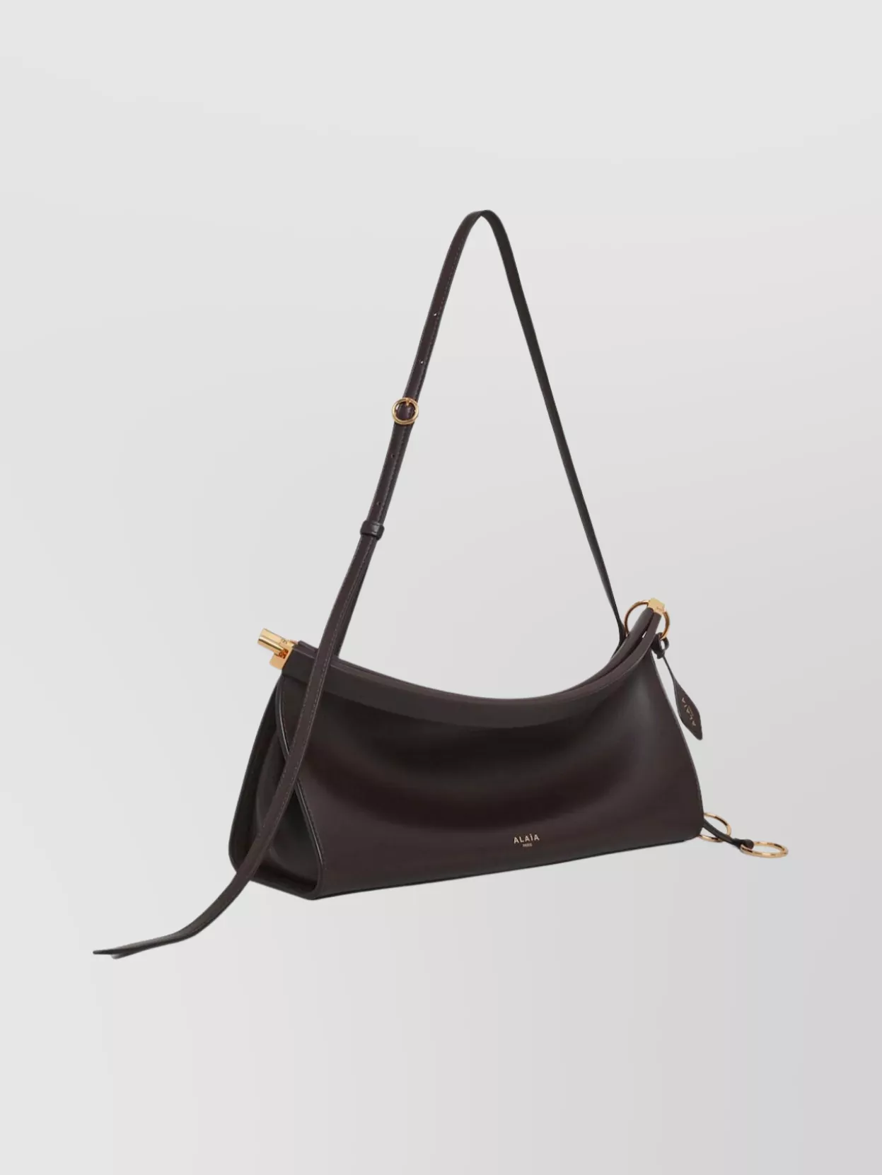 Alaïa Medium Leather Shoulder Bag East West Style