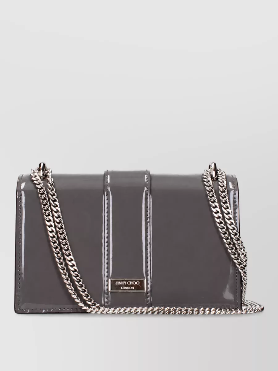 Jimmy Choo sweetie patent leather clutch bag