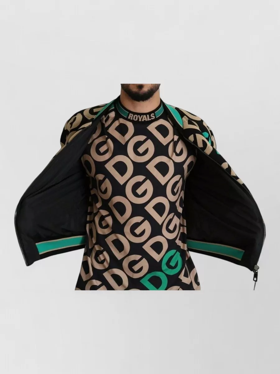 Dolce&Gabbana Logo Print Bomber Jacket