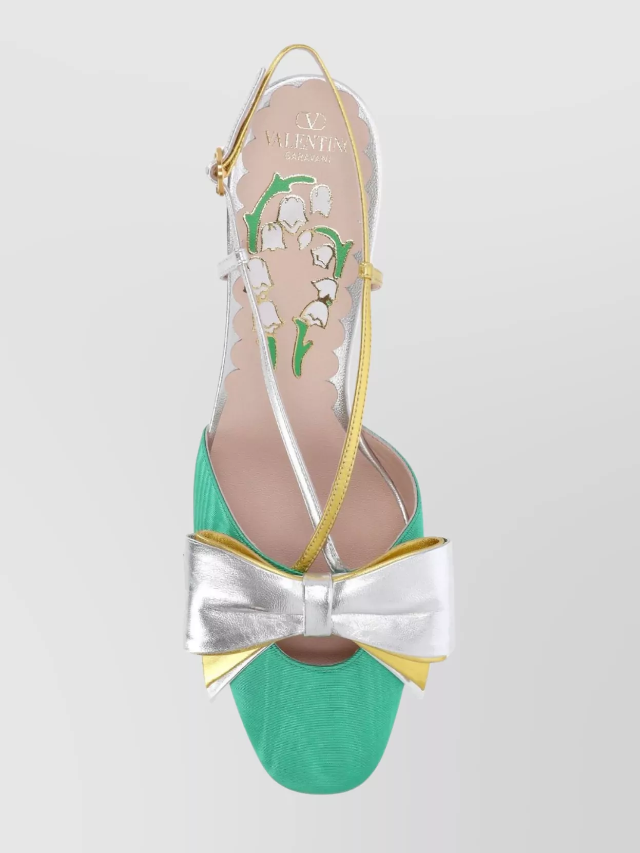VALENTINO GARAVANI BOW ACCENTS BLOCK HEEL SANDALS 