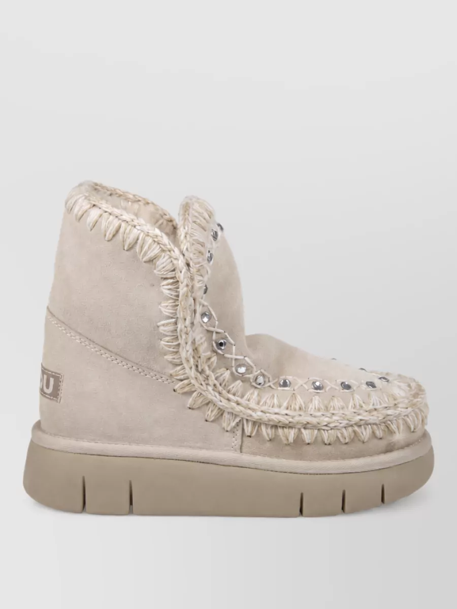 Mou leather slippers