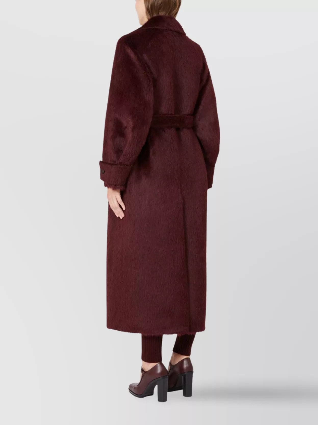 Max Mara Long Alpaca Wool Coat Pockets
