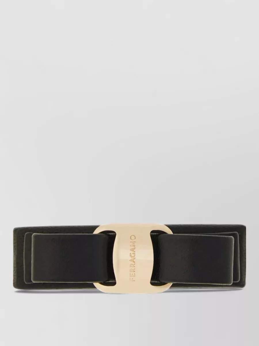 Ferragamo leather hair clip