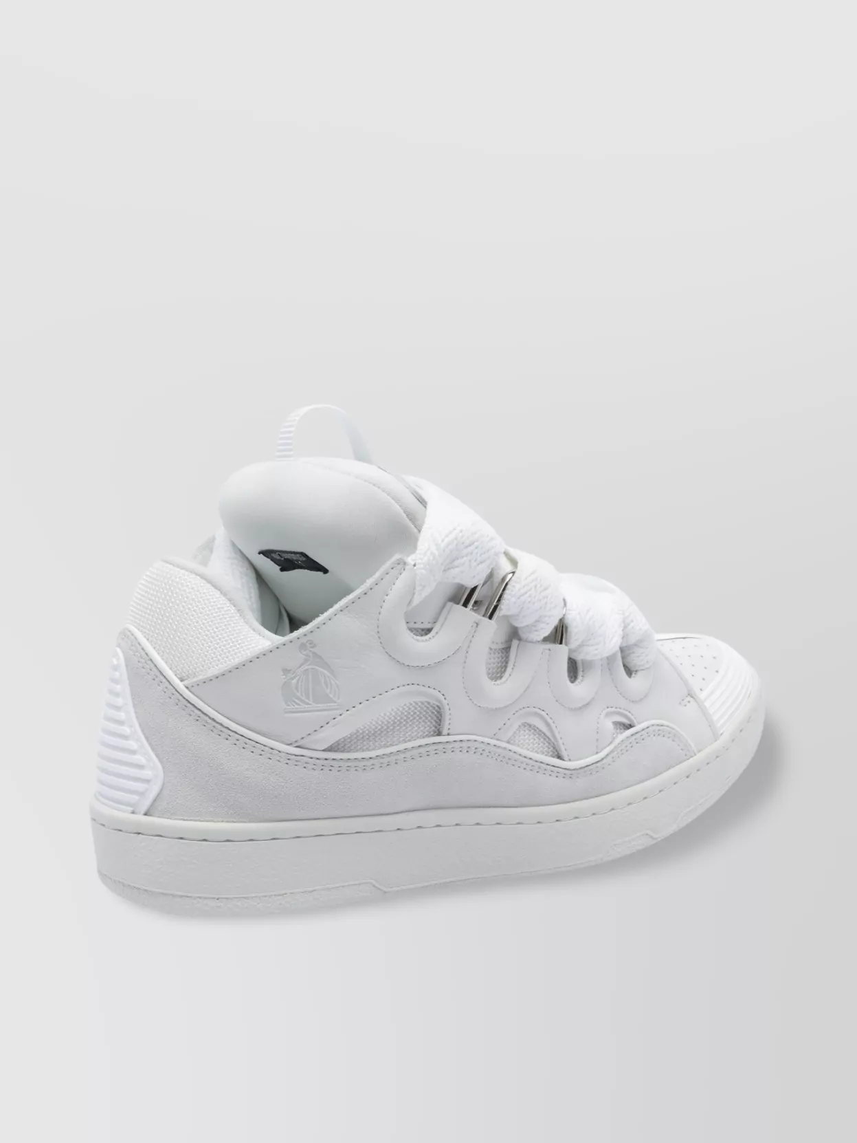 Lanvin Low Top Curb Sneakers With Fabric Upper