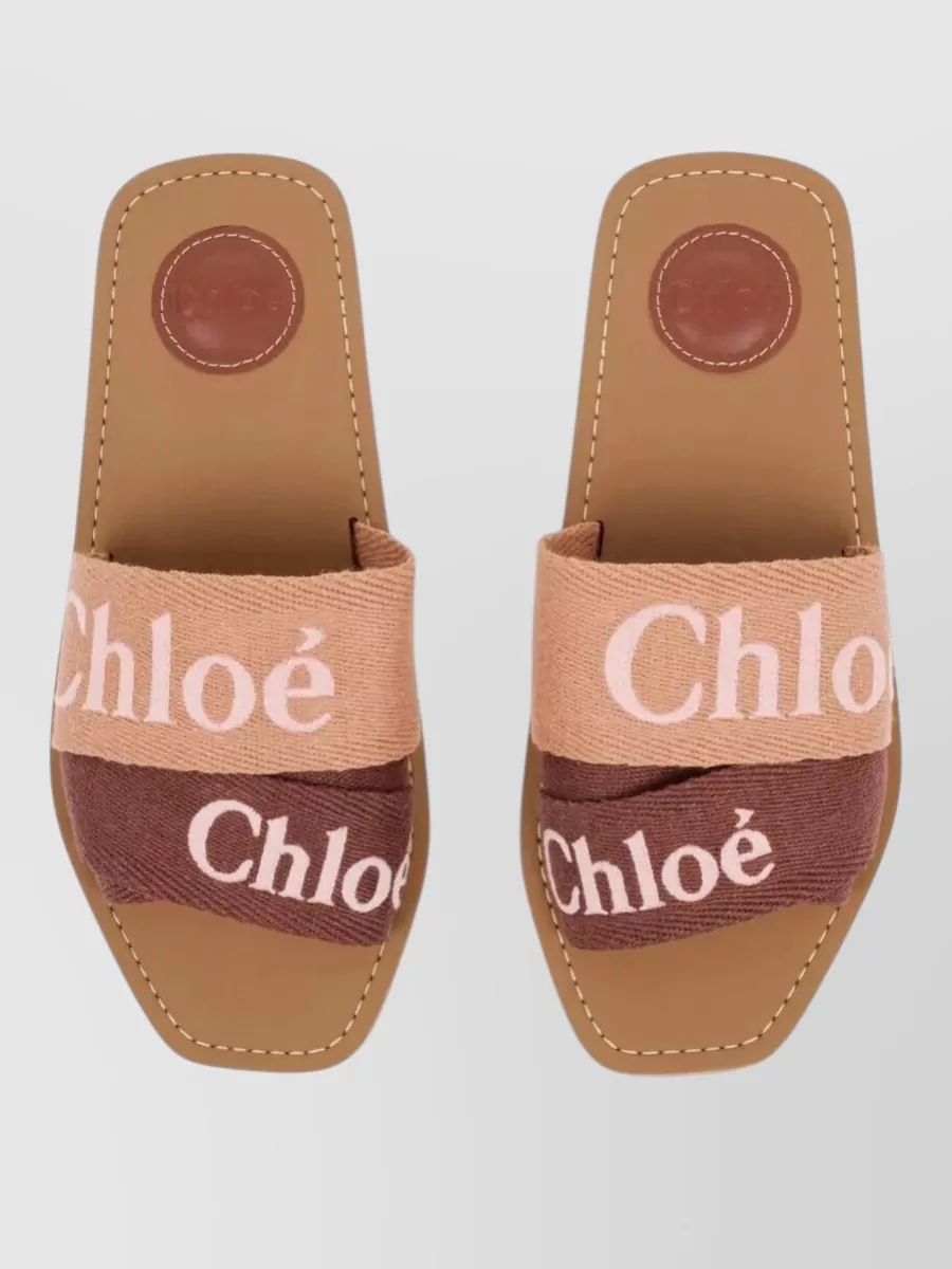 Chloé Linen Slides