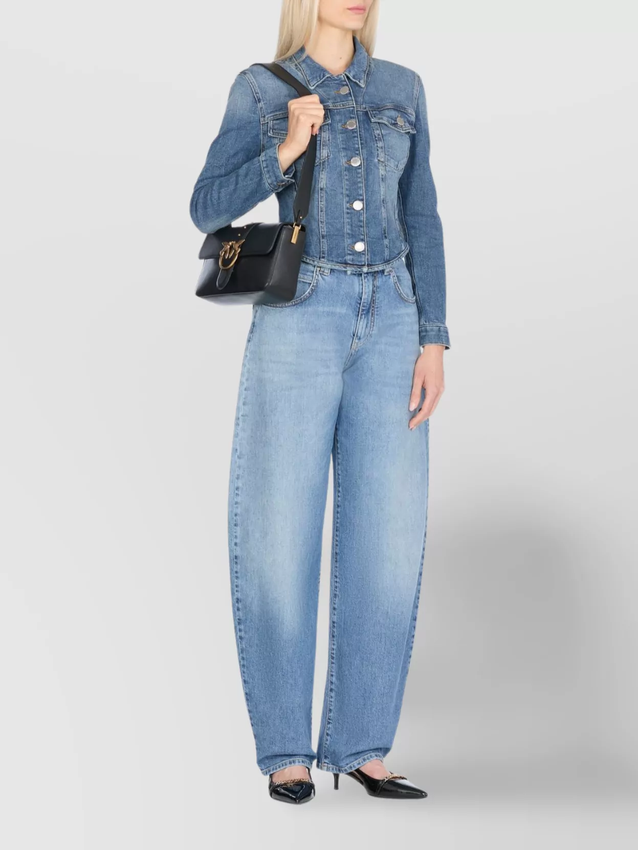 Pinko Straight Leg Jeans With Contrast Stitching