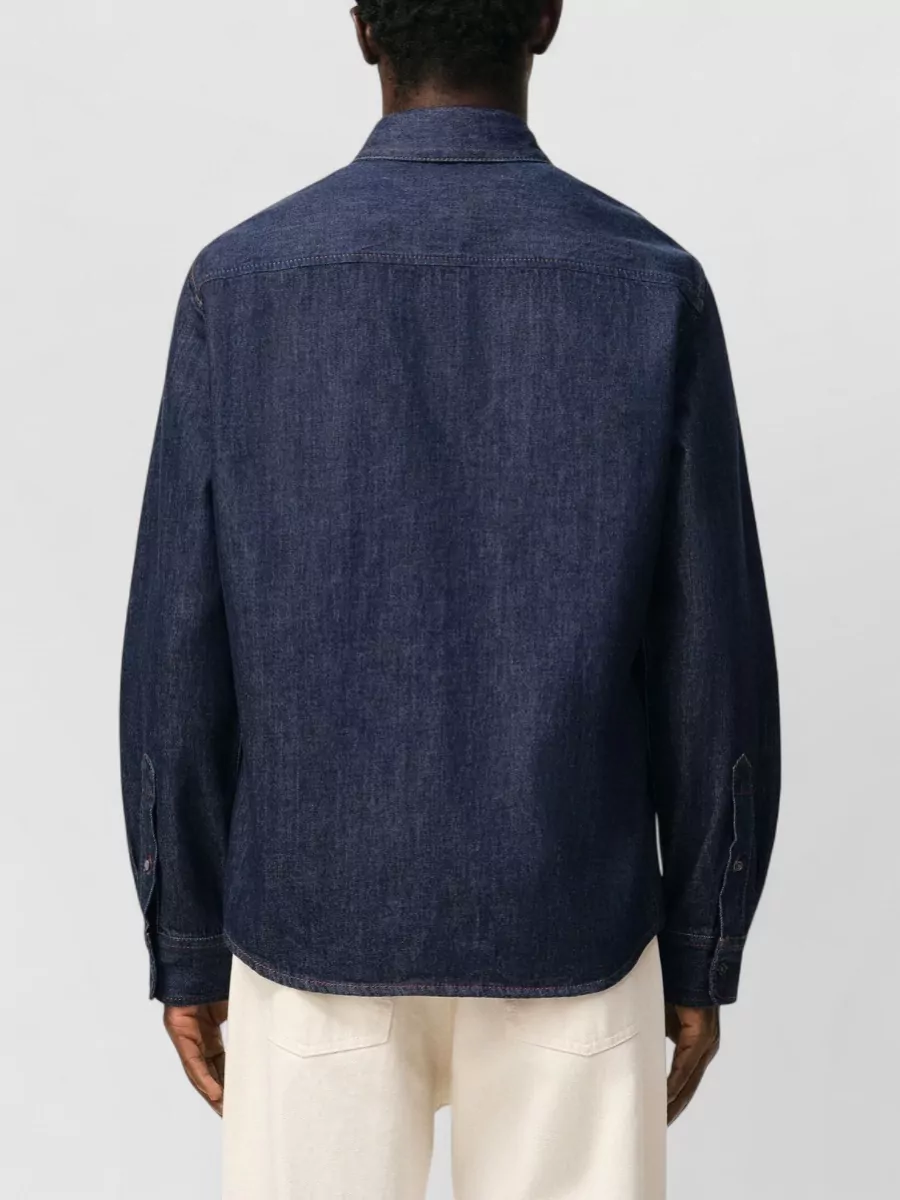 Ami Paris Coeur Button Down Long Sleeve Shirt