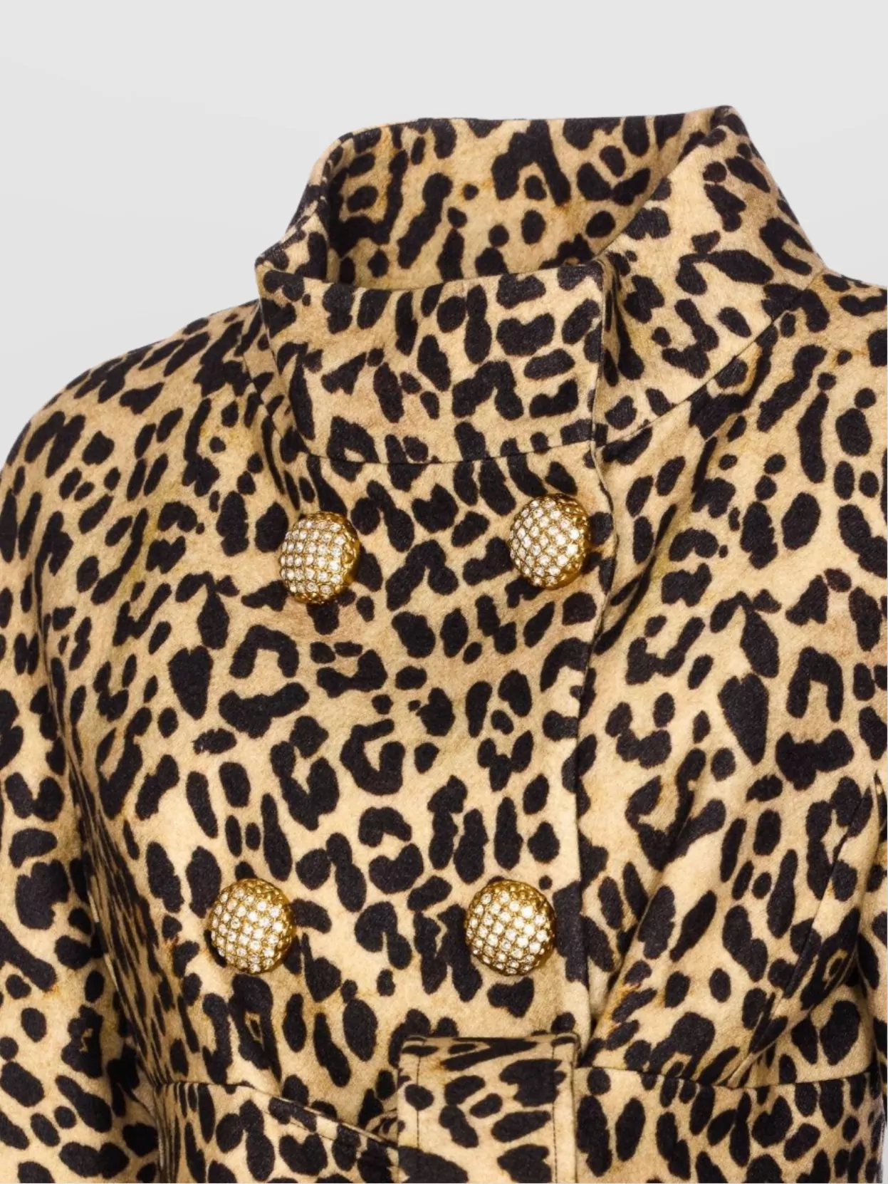 Valentino Garavani Leopard Print Double Breasted Coat With Belt