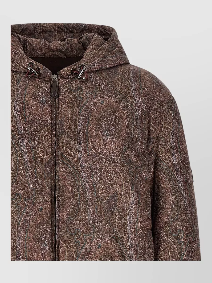 Etro paisley hooded puffer jacket