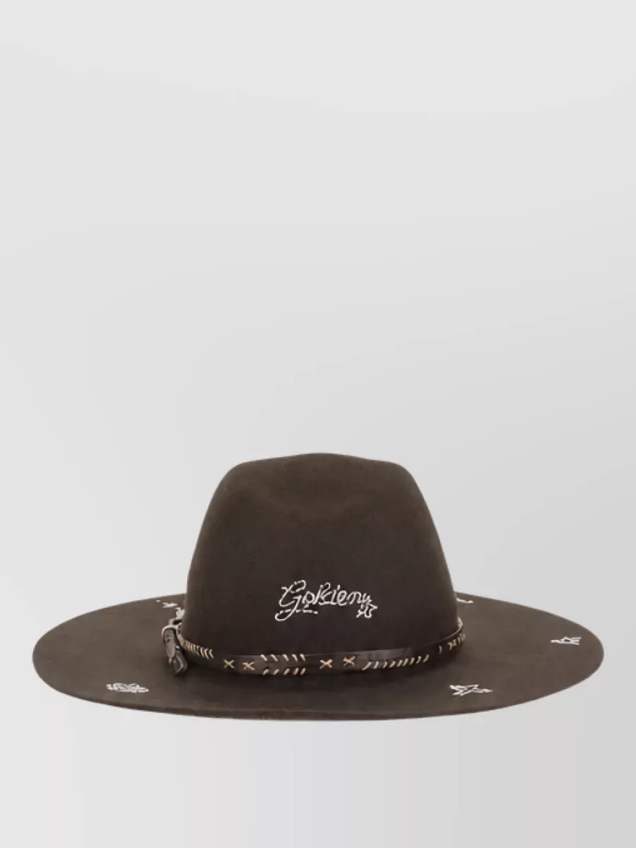 Golden Goose wool embroidered fedora hat