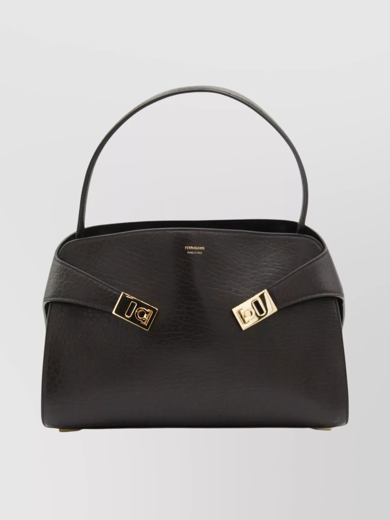 Ferragamo Structured Shoulder Bag Detachable Strap
