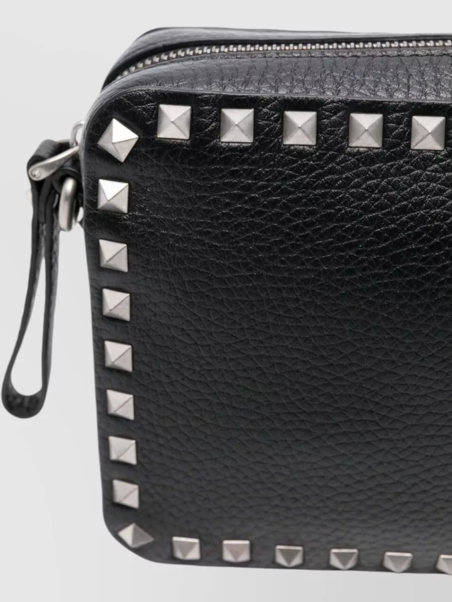 Valentino Garavani Leather Studded Shoulder Bag