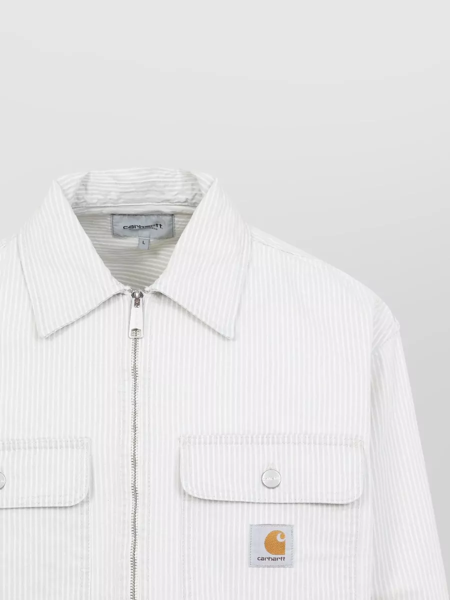 Carhartt Wip Striped Cotton Shirt Jacket