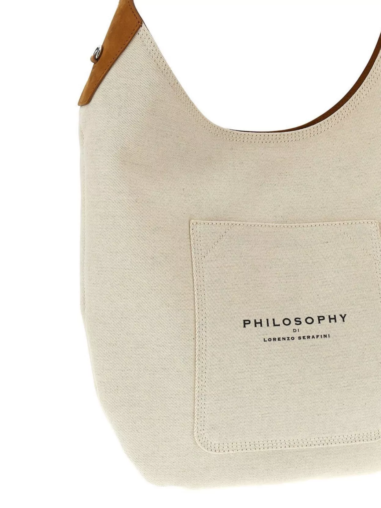 Philosophy Di Lorenzo Serafini Canvas Shoulder Bag Shoulder Bags White