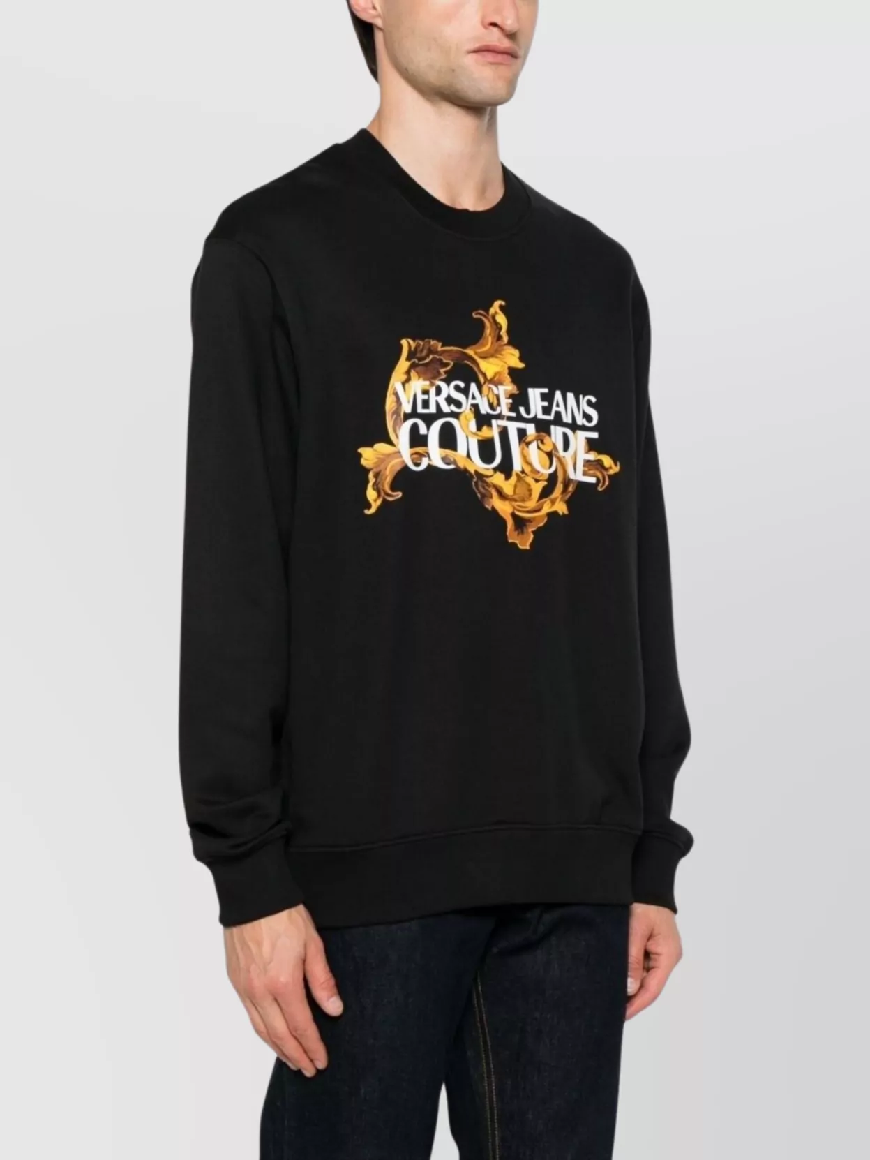 Versace Jeans Couture Baroque Graphic Print Crew Neck Sweatshirt